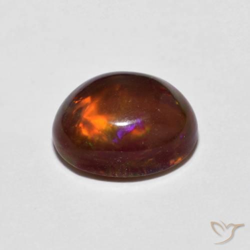 Opala de Chocolate Multicolorido Natural 1.21ct, oval, Opaco