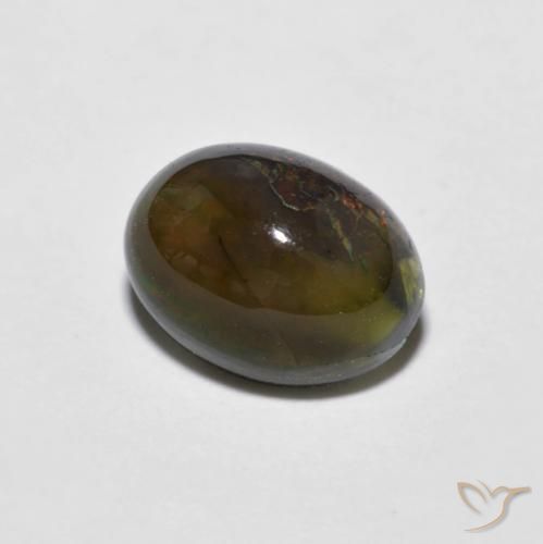 Opala de Chocolate Multicolorido Natural 0.92ct, oval, Opaco