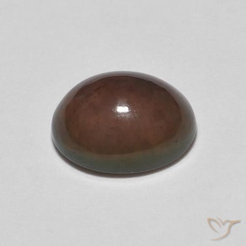 Opala de Chocolate Multicolorido Natural 1.01ct, oval, Opaco