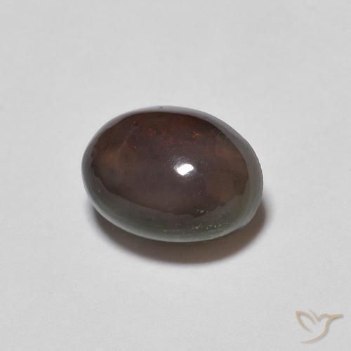 Opala de Chocolate Multicolorido Natural 0.64ct, oval, Opaco