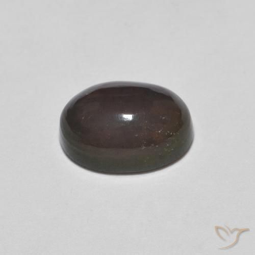 Opala de Chocolate Multicolorido Natural 0.64ct, oval, Opaco