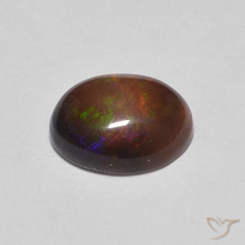 Opala de Chocolate Gingerbread Marrom Natural 0.76ct, oval, Opaco