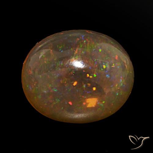 8.01ct Multicolorido Opala de Chocolate, oval, Transparente