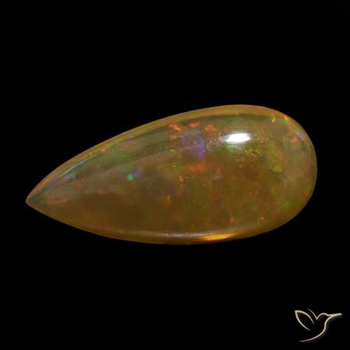 8.56ct Multicolorido Opala de Chocolate, Formato de pêra, Transparente