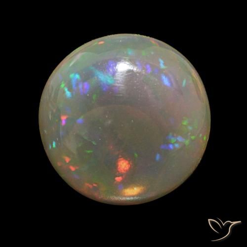 5.03ct Multicolorido Opala de Chocolate, Redondo, Transparente