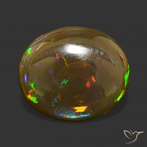 9.41ct Multicolorido Opala de Chocolate, oval, Transparente