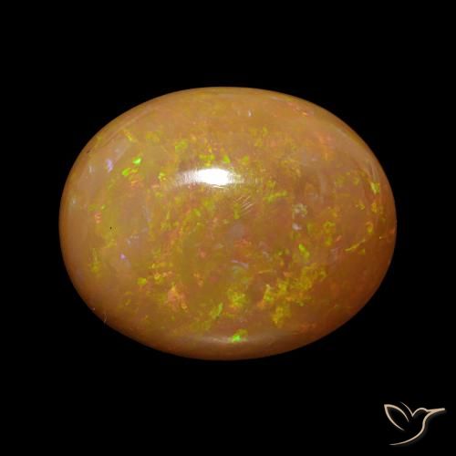 12.74ct Multicolorido Opala de Chocolate, oval, Opaco