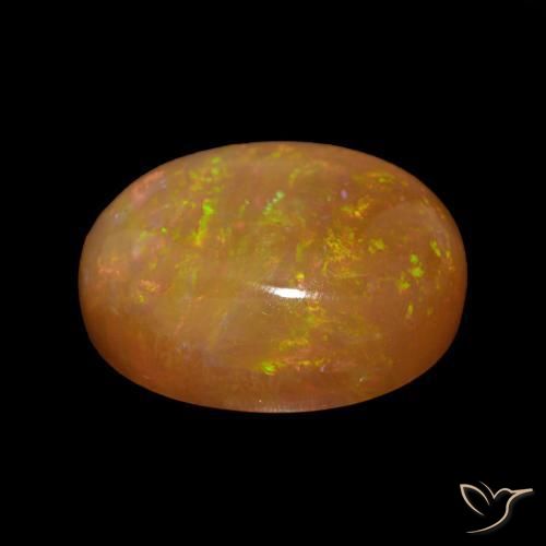 Opala de Chocolate Multicolorido Natural 12.74ct, oval, Opaco
