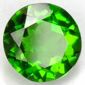 Diopsídio de cromo verde natural 0,46ct, corte redondo, VS