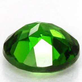 Diopsídio de cromo verde natural 0,46ct, corte redondo, VS