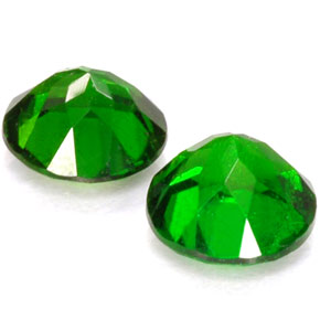 Pedras preciosas de diopsídio de cromo verde natural de  ct, corte redondo, SI