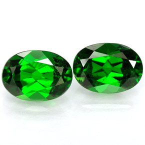 Pedras preciosas de diopsídio de cromo verde natural de  ct, corte oval, VS-SI