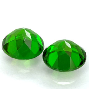 Pedras preciosas de diopsídio de cromo verde natural de  ct, corte redondo, VVS