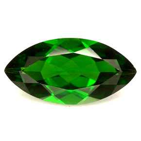 Diopsídio de cromo verde natural 3,94ct, marquise, VVS-VS