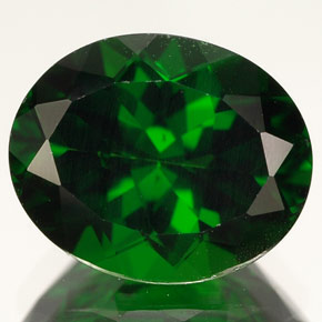 Diopsídio de cromo verde natural 4,06ct, corte oval, VVS-VS