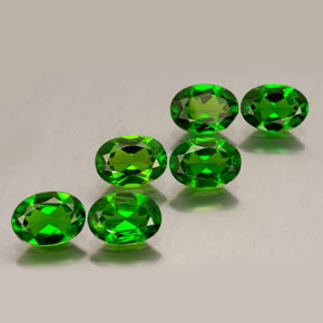 Pedras preciosas de diopsídio de cromo verde natural de  ct, corte oval, VVS-VS