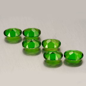 Pedras preciosas de diopsídio de cromo verde natural de  ct, corte oval, VVS-VS