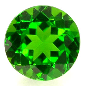 Diopsídio de cromo verde natural 0,55ct, corte redondo, VS