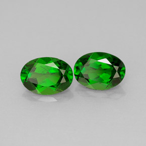 Pedras preciosas de diopsídio de cromo verde natural de  ct, corte oval, VS