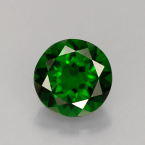 Diopsídio de cromo verde natural 1,56ct, corte redondo, VS