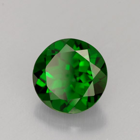 Diopsídio de cromo verde natural 1,56ct, corte redondo, VS