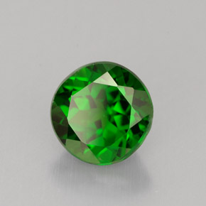 Diopsídio de cromo verde natural 1,48ct, corte redondo, VS