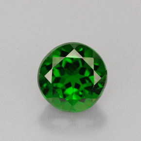 Diopsídio de cromo verde natural 1,48ct, corte redondo, VS