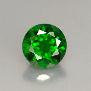 Diopsídio de cromo verde natural 1,70ct, corte redondo, VS