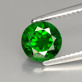 Diopsídio de cromo verde natural 1,70ct, corte redondo, VS