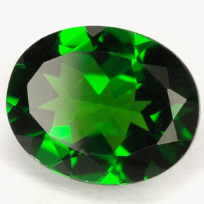 Diopsídio de cromo verde natural 2,62ct, corte oval, VVS