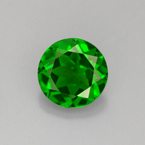 Diopsídio de Cromo Verde Natural 1.37ct, Corte Redondo, VS