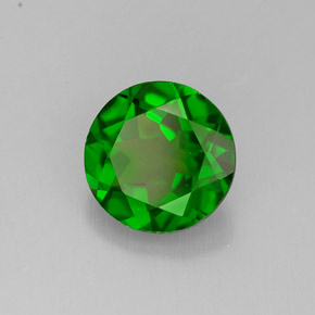 Diopsídio de Cromo Verde Natural 1.37ct, Corte Redondo, VS