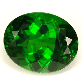 Diopsídio de cromo verde natural 2,84ct, corte oval, VS-SI