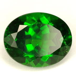 Diopsídio de cromo verde natural 2,84ct, corte oval, VS-SI