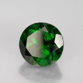 Diopsídio de cromo verde natural 2,33ct, corte redondo, VS-SI