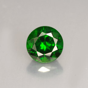 Diopsídio de cromo verde natural 1,58ct, corte redondo, VS