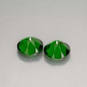 Pedras preciosas de diopsídio de cromo verde natural de  ct, corte redondo, VS-SI