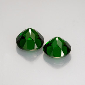Pedras preciosas de diopsídio de cromo verde natural de  ct, corte redondo, VS-SI