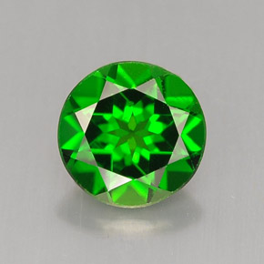 Diopsídio de cromo verde natural 1,34ct, corte redondo, VS