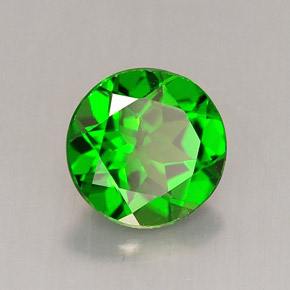 Diopsídio de cromo verde natural 1,34ct, corte redondo, VS