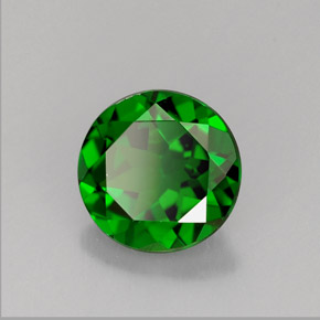 Diopsídio de cromo verde natural 1,24ct, corte redondo, VS