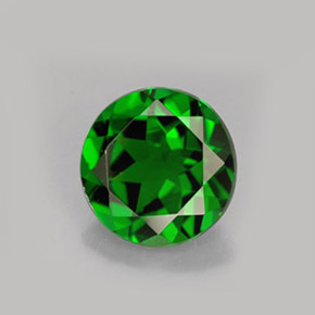 Diopsídio de cromo verde natural 1,24ct, corte redondo, VS