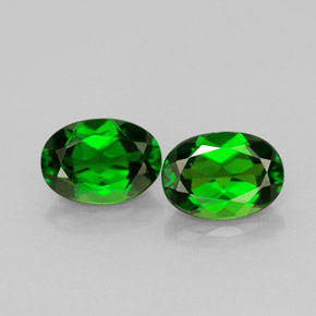 Pedras preciosas de diopsídio de cromo verde natural de  ct, corte oval, VS