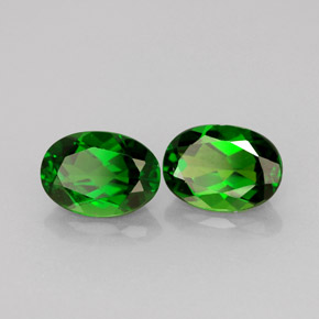 Pedras preciosas de diopsídio de cromo verde natural de  ct, corte oval, VS