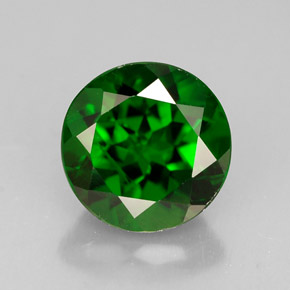Diopsídio de cromo verde natural 1,51ct, corte redondo, SI