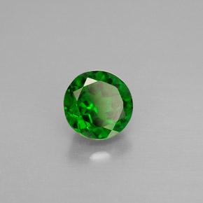 Diopsídio de cromo verde natural 1,46ct, corte redondo, VS-SI