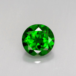 Diopsídio de cromo verde natural 1,47ct, corte redondo, VS-SI
