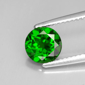 Diopsídio de cromo verde natural 1,47ct, corte redondo, VS-SI