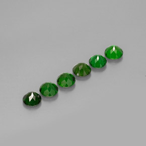 Pedras preciosas de diopsídio de cromo verde natural de  ct, corte redondo, VS