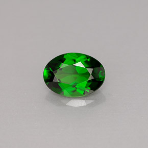 Diopsídio de cromo verde natural 0,77ct, corte oval, VS